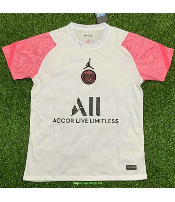 Tailandia Equipacion Camiseta Paris Psg Pre Match Entrenamiento Rosa/blanco 2021