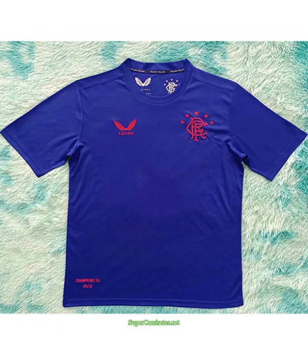 Tailandia Equipacion Camiseta Rangers Pre Match Entrenamiento Azul 2021