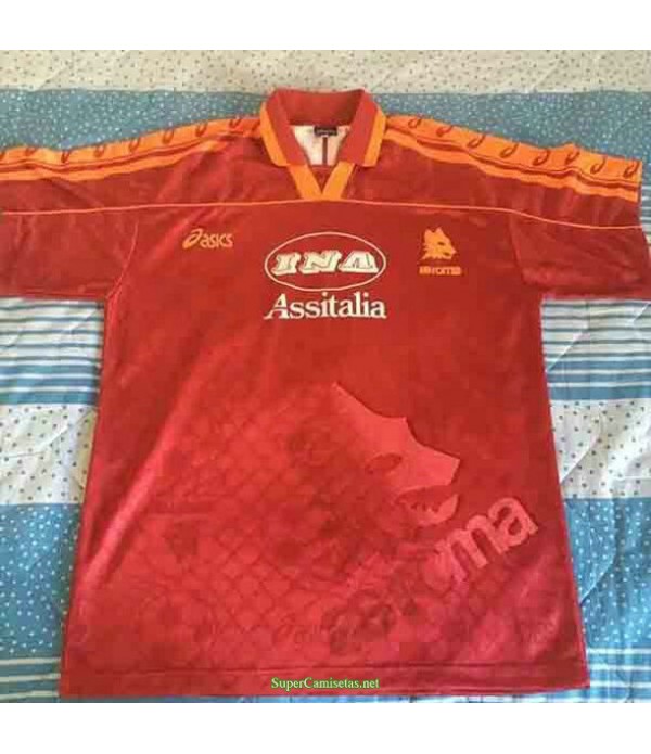Tailandia Primera Equipacion Camiseta As Roma Hombre 1995 96