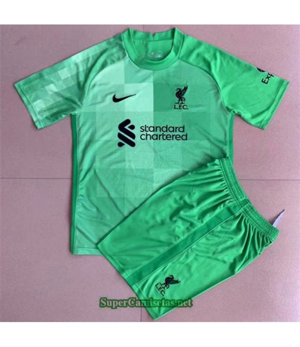 Tailandia Portero Equipacion Camiseta Liverpool Enfant Verde 2021 2022