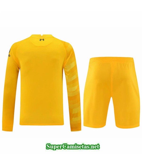 Tailandia Portero Equipacion Camiseta Liverpool Manga Larga Amarillo 2021 2022