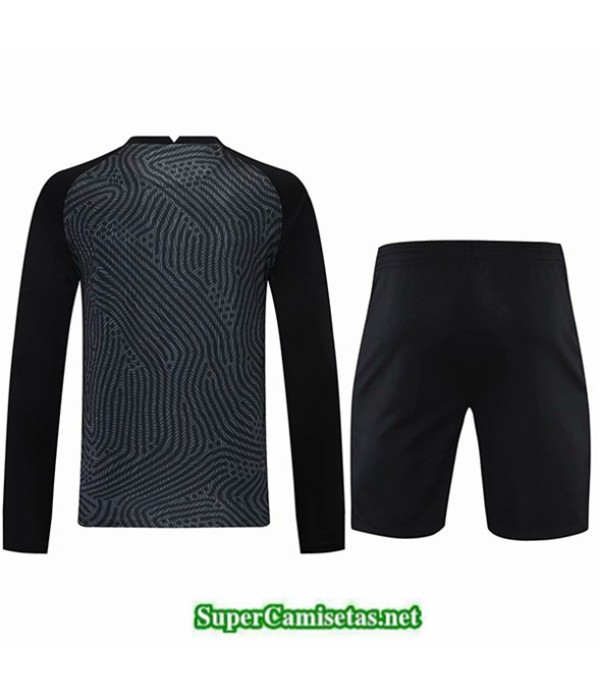 Tailandia Portero Equipacion Kit De Camiseta France Negro Manga Larga 2021 2022
