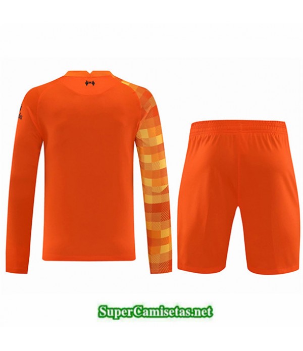 Tailandia Portero Equipacion Kit De Camiseta Liverpool Manga Larga Naranja 2021 2022