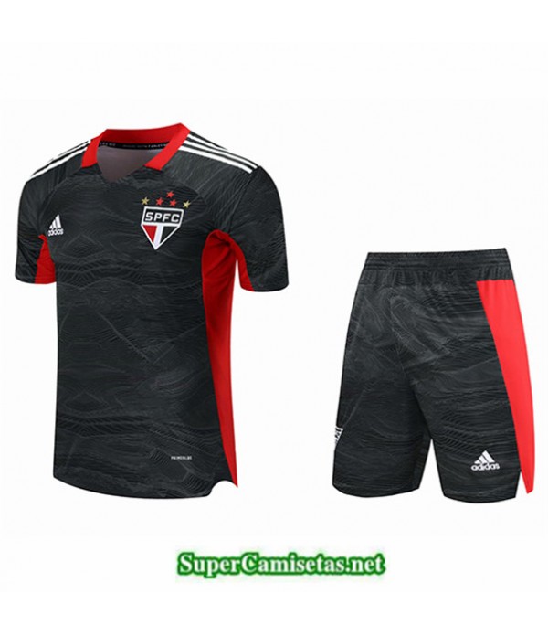 Tailandia Portero Equipacion Kit De Camiseta Sao Paulo Negro 2021 2022