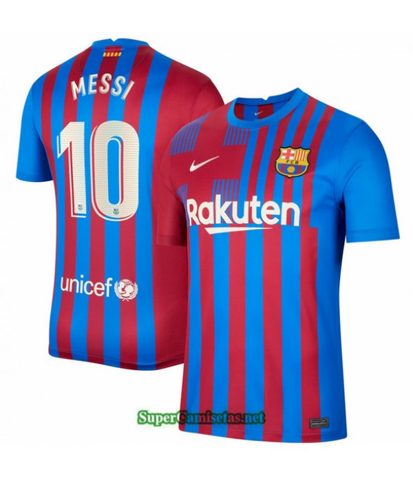 Tailandia Primera Equipacion Camiseta Barcelona Messi 10 2021 2022