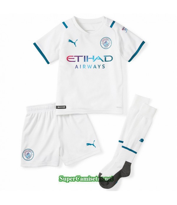 Tailandia Segunda Equipacion Camiseta Manchester City Enfant 2021 2022