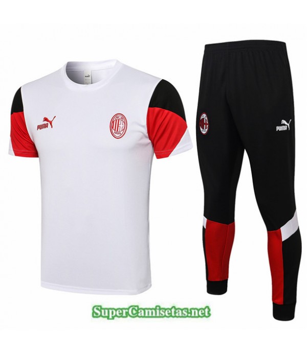 Tailandia Camiseta Kit De Entrenamiento Ac Milan Blanco 2021/22