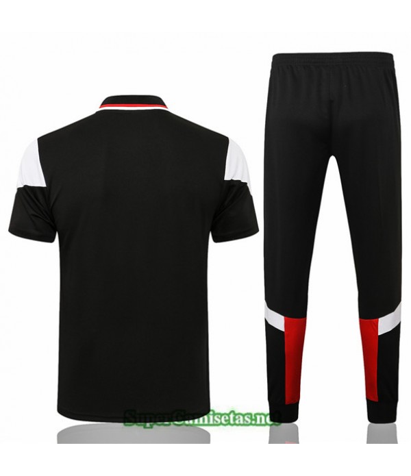 Tailandia Camiseta Kit De Entrenamiento Ac Milan Polo Negro 2021/22