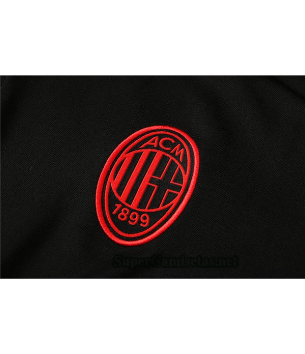 Tailandia Camiseta Kit De Entrenamiento Ac Milan Polo Negro 2021/22