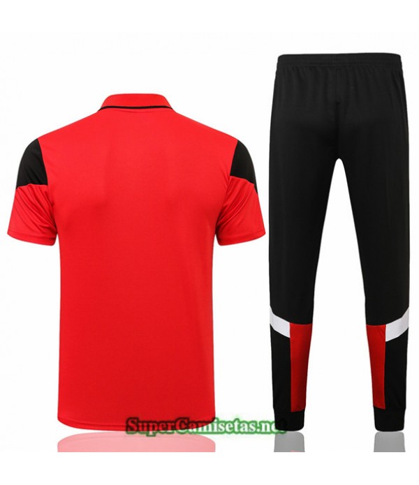 Tailandia Camiseta Kit De Entrenamiento Ac Milan Polo Rojo 2021/22