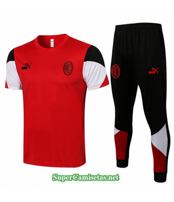 Tailandia Camiseta Kit De Entrenamiento Ac Milan Rojo 2021/22