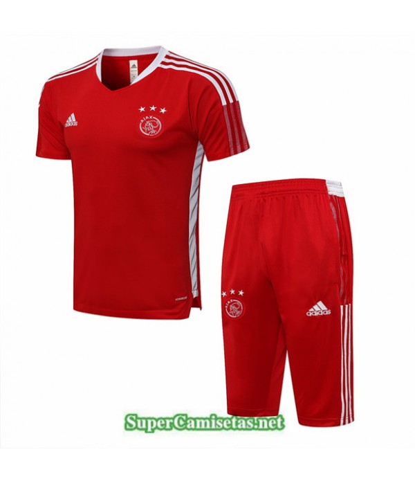 Tailandia Camiseta Kit De Entrenamiento Afc Ajax 3/4 Rojo 2021/22