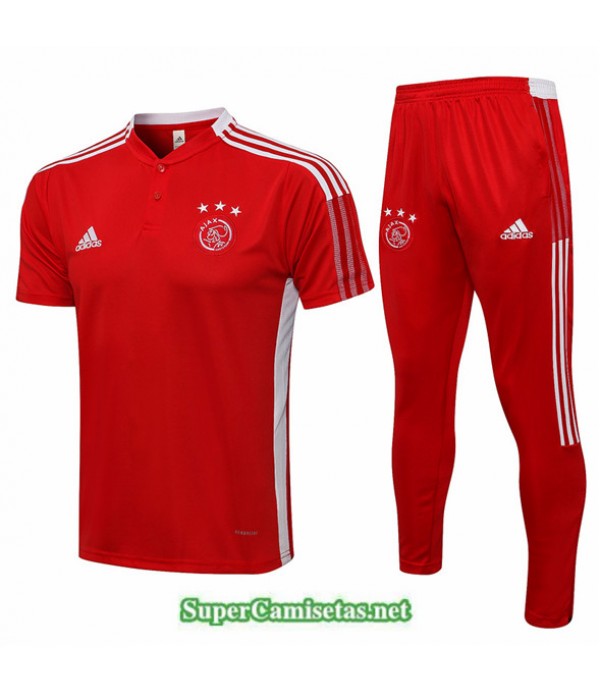 Tailandia Camiseta Kit De Entrenamiento Ajax Polo Rojo 2021/22
