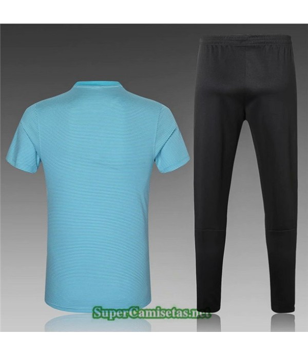 Tailandia Camiseta Kit De Entrenamiento Barcelona Polo Azul Claro 2021/22