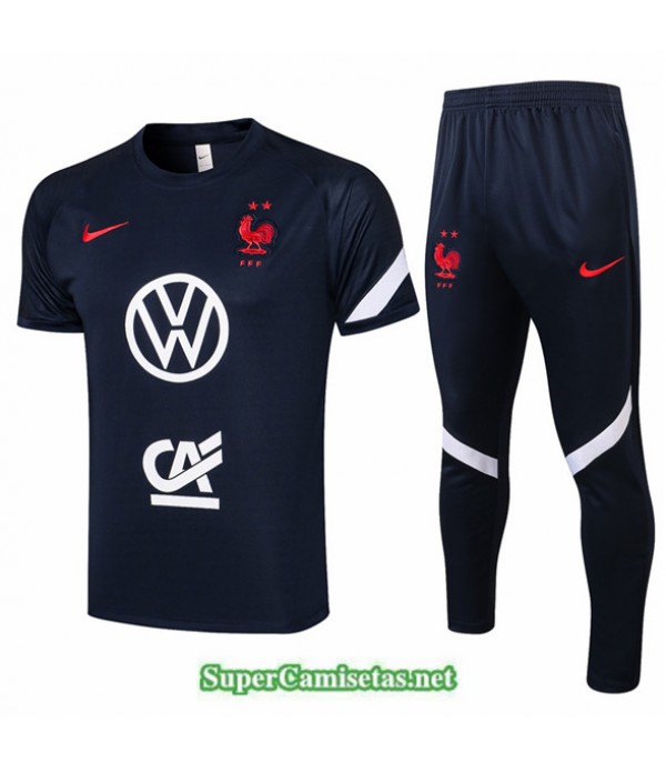 Tailandia Camiseta Kit De Entrenamiento Francia Azul Marino 2021/22