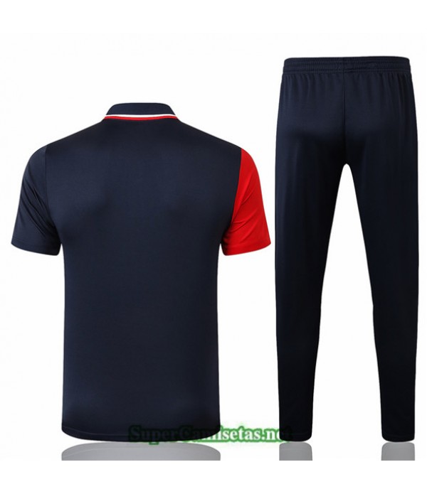 Tailandia Camiseta Kit De Entrenamiento Francia Polo Negro/rojo 2021/22