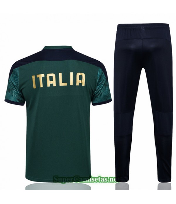 Tailandia Camiseta Kit De Entrenamiento Italia Verde Oscuro 2021/22