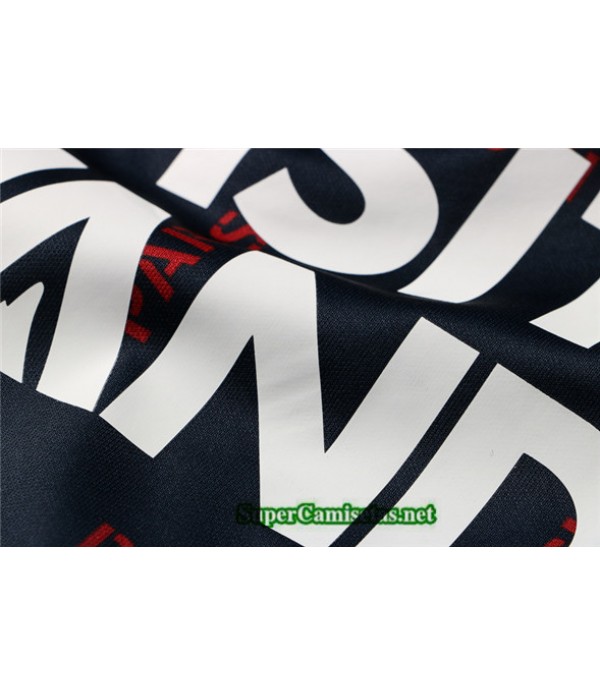 Tailandia Camiseta Kit De Entrenamiento Jordan Psg Azul Marino 2021/22