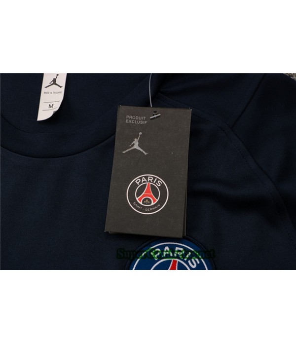 Tailandia Camiseta Kit De Entrenamiento Jordan Psg Azul Marino 2021/22
