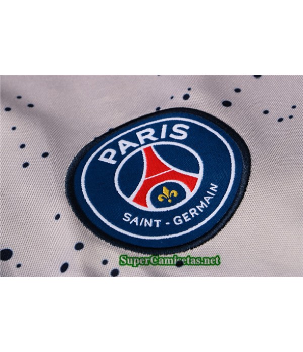 Tailandia Camiseta Kit De Entrenamiento Jordan Psg Gris Claro 2021/22