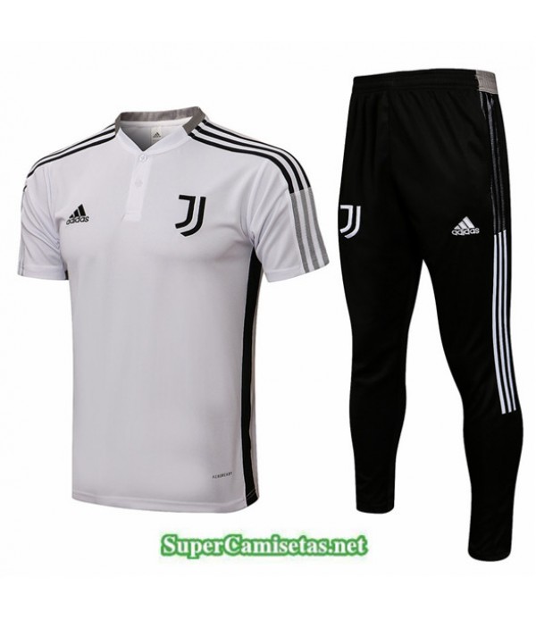 Tailandia Camiseta Kit De Entrenamiento Juventus Polo Blanco 2021/22