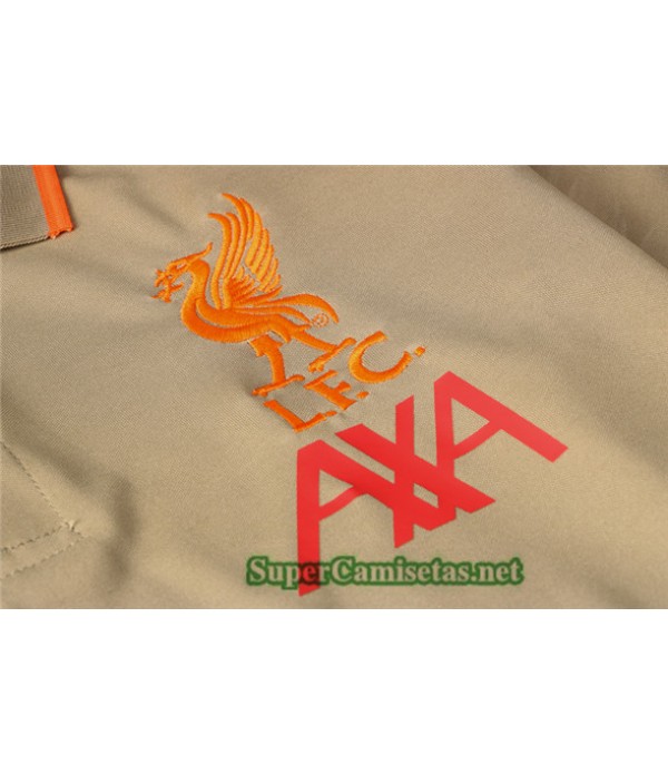 Tailandia Camiseta Kit De Entrenamiento Liverpool Polo Caqui 2021/22