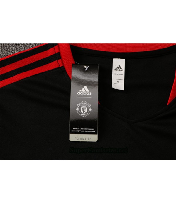 Tailandia Camiseta Kit De Entrenamiento Manchester United Negro 2021/22