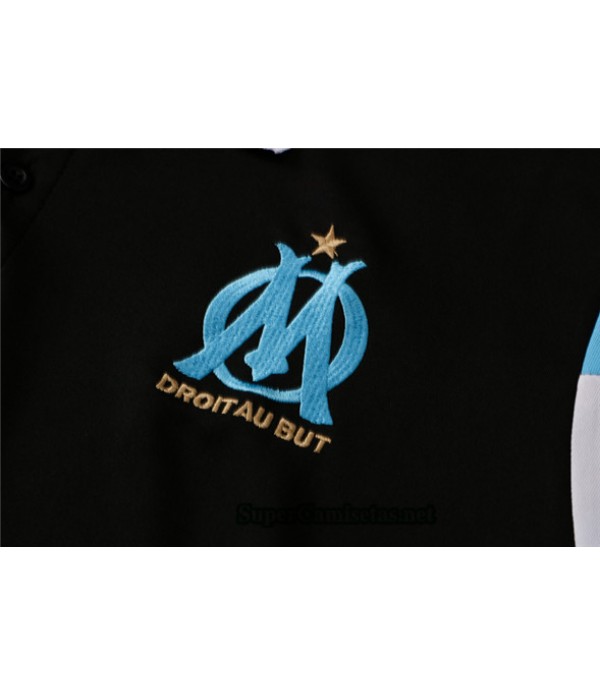 Tailandia Camiseta Kit De Entrenamiento Marsella Polo Negro 2021/22