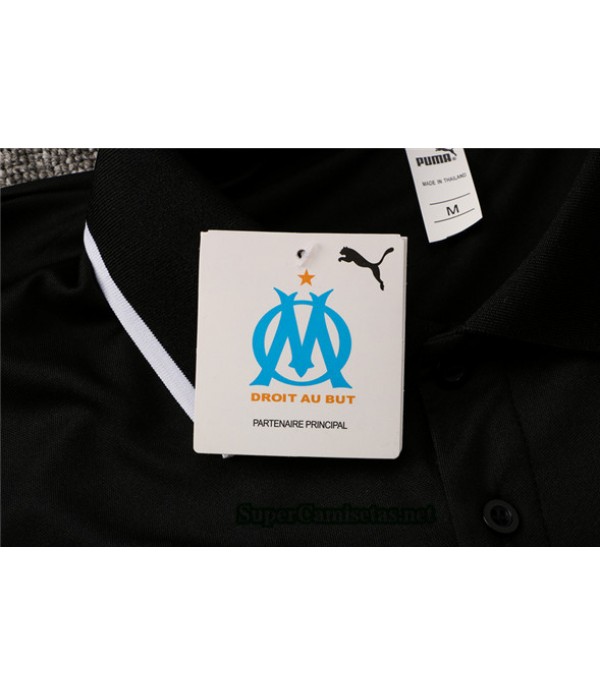 Tailandia Camiseta Kit De Entrenamiento Marsella Polo Negro 2021/22