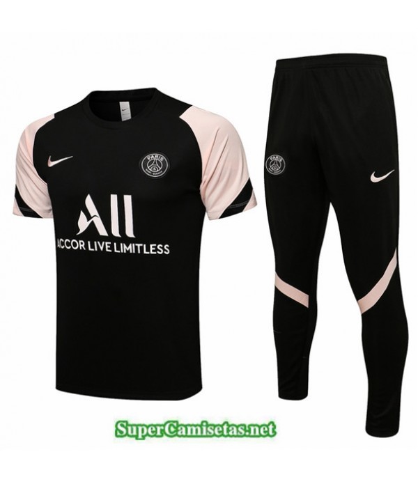 Tailandia Camiseta Kit De Entrenamiento Psg Negro/...
