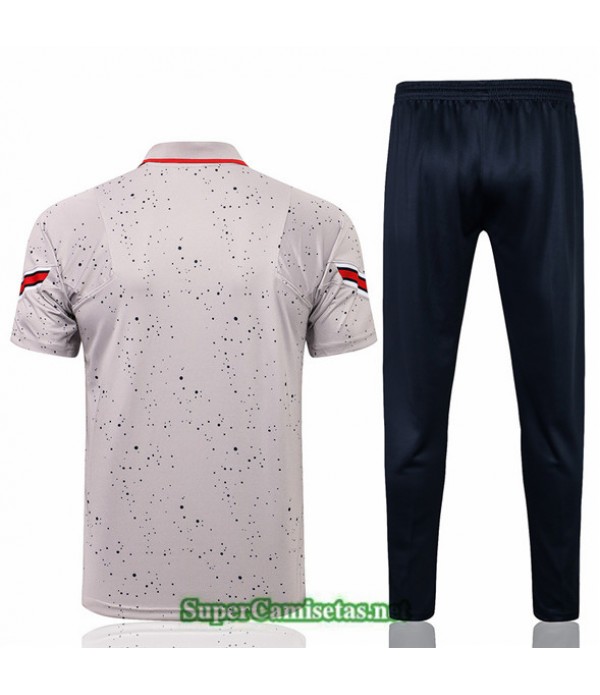 Tailandia Camiseta Kit De Entrenamiento Psg Polo Gris Claro 2021/22