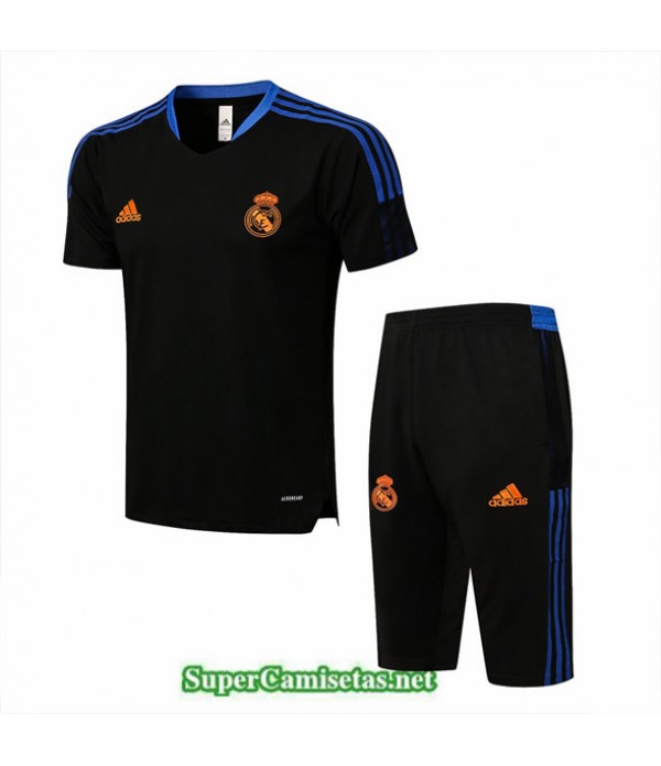 Tailandia Camiseta Kit De Entrenamiento Real Madrid 3/4 Negro 2021/22