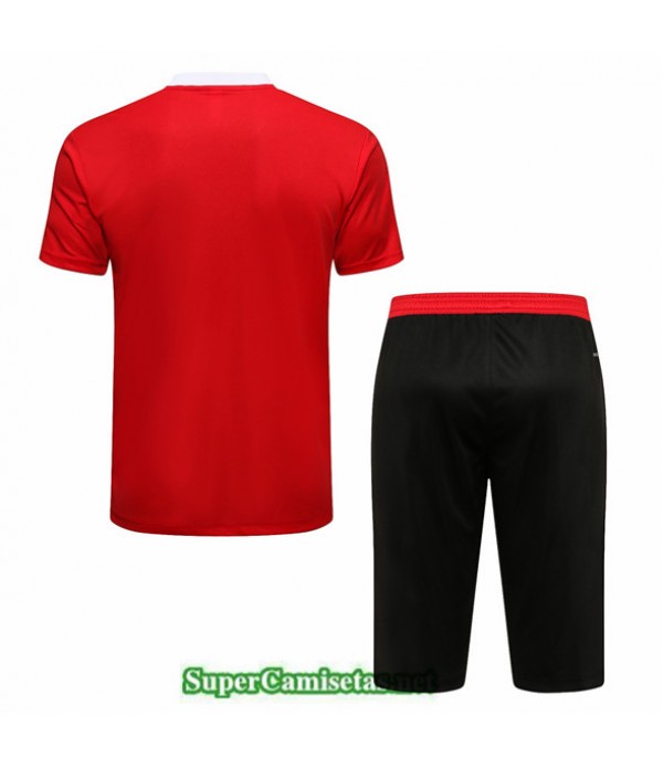 Tailandia Camiseta Kit De Entrenamiento Real Madrid 3/4 Rojo 2021/22