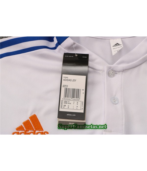 Tailandia Camiseta Kit De Entrenamiento Real Madrid Polo Blanco 2021/22