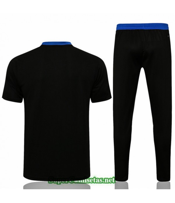 Tailandia Camiseta Kit De Entrenamiento Real Madrid Polo Negro 2021/22