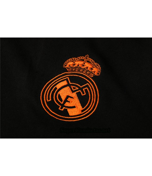 Tailandia Camiseta Kit De Entrenamiento Real Madrid Polo Negro 2021/22