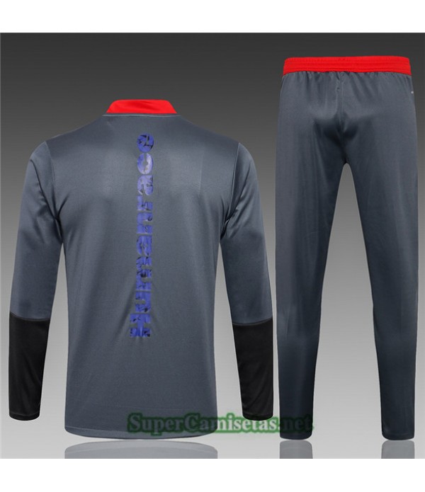 Tailandia Chandal Niños Manchester United Gris Oscuro/rojo 2021/22