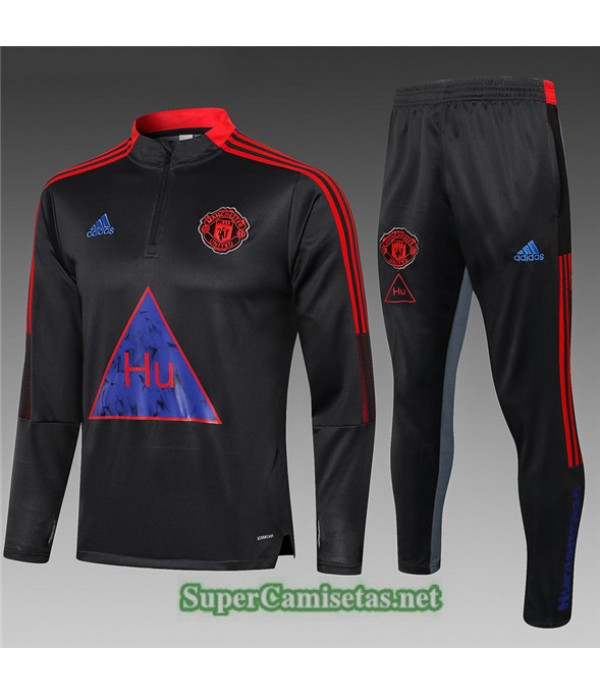 Tailandia Chandal Niños Manchester United Gris Oscuro/rojo 2021/22