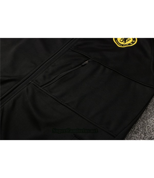 Tailandia Chaqueta Chandal Chelsea Sombrero Negro/amarillo 2021/22