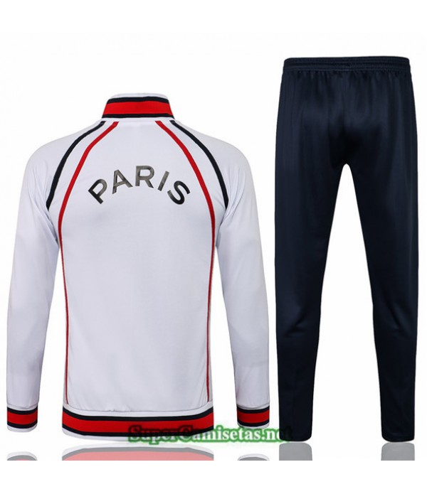 Tailandia Chaqueta Chandal Jordan Psg Blanco/rojo 2021/22 Col Haut
