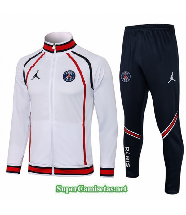 Tailandia Chaqueta Chandal Jordan Psg Blanco/rojo 2021/22 Col Haut