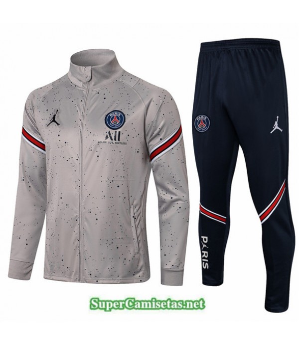 Tailandia Chaqueta Chandal Jordan Psg Gris Claro 2021/22 Col Haut