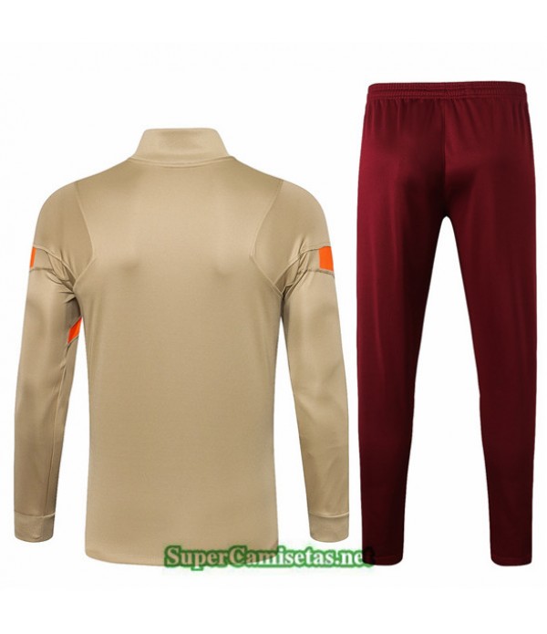 Tailandia Chaqueta Chandal Liverpool Caqui 2021/22 Col Haut