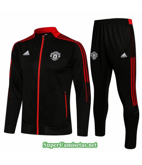 Tailandia Chaqueta Chandal Manchester United Negro 2021/22