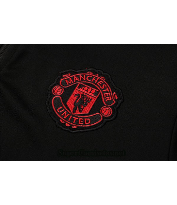 Tailandia Chaqueta Chandal Manchester United Negro/amarillo Col Haut 2021/22