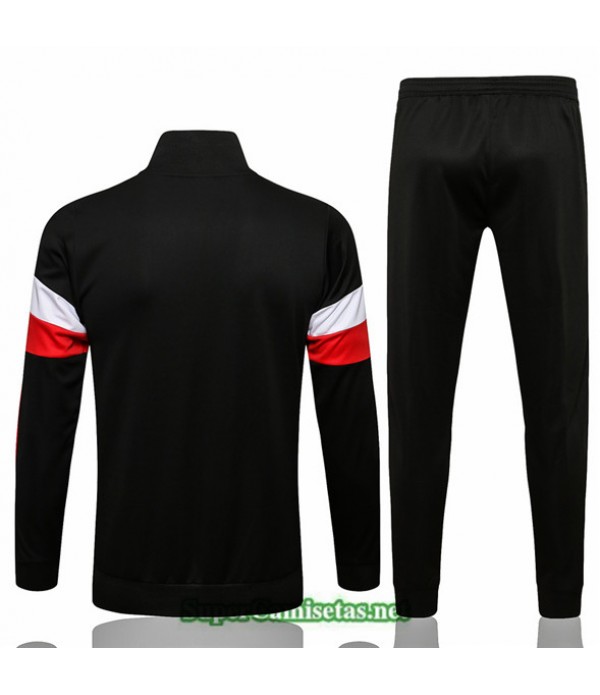 Tailandia Chaqueta Chandal Manchester United Negro/blanco Col Haut 2021/22