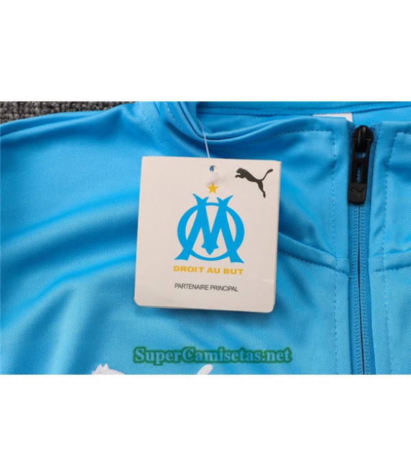 Tailandia Chaqueta Chandal Marsella Azul Claro/blanco 2021/22