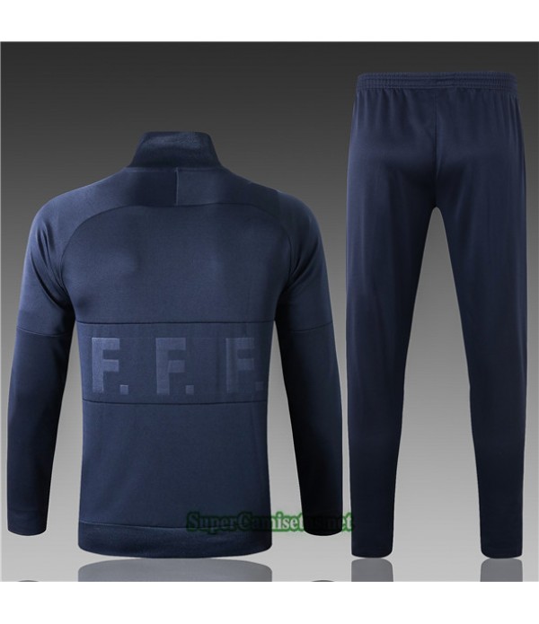 Tailandia Chaqueta Chandal Niños Francia Azul Marino 2021/22 Col Haut
