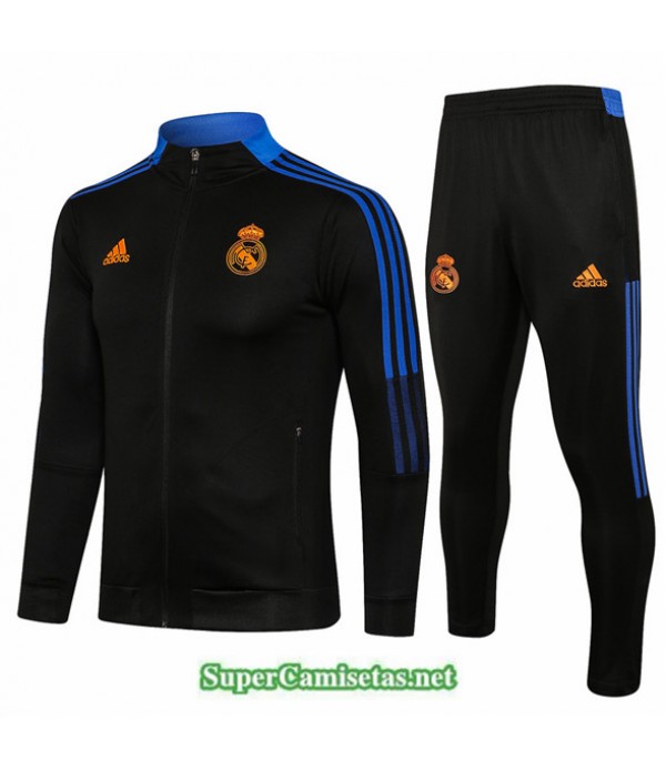 Tailandia Chaqueta Chandal Real Madrid Negro/azul ...