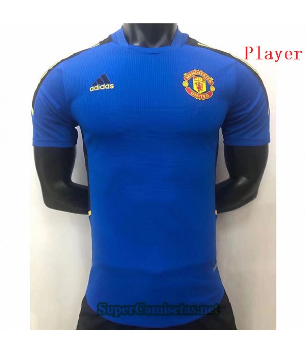 Tailandia Entrenamiento Equipacion Camiseta Player Version Manchester United Azul 2021/22